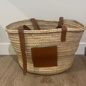 Loewe Raffia Large Woven Beach Basket Bag